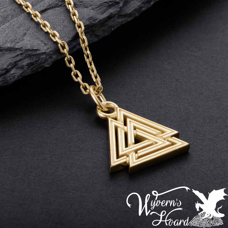 Symbols of Odin Gold Necklaces