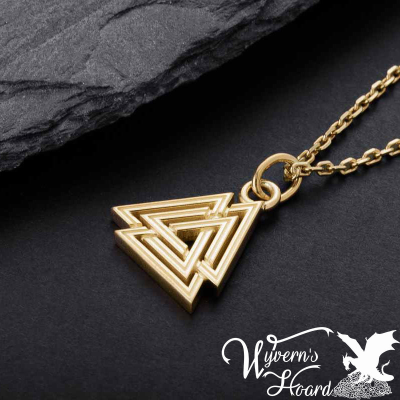 Symbols of Odin Gold Necklaces