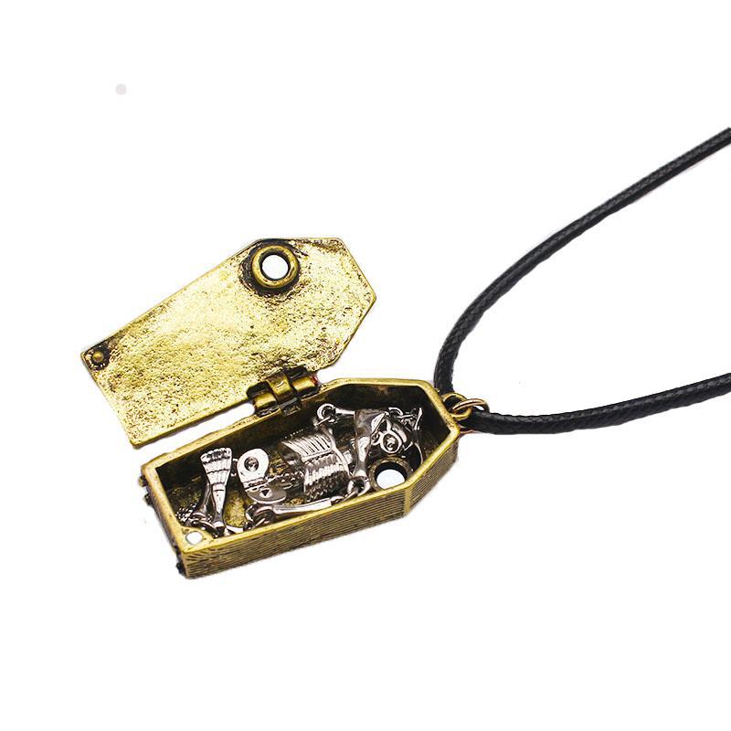Ancient Skeleton's Casket Necklace