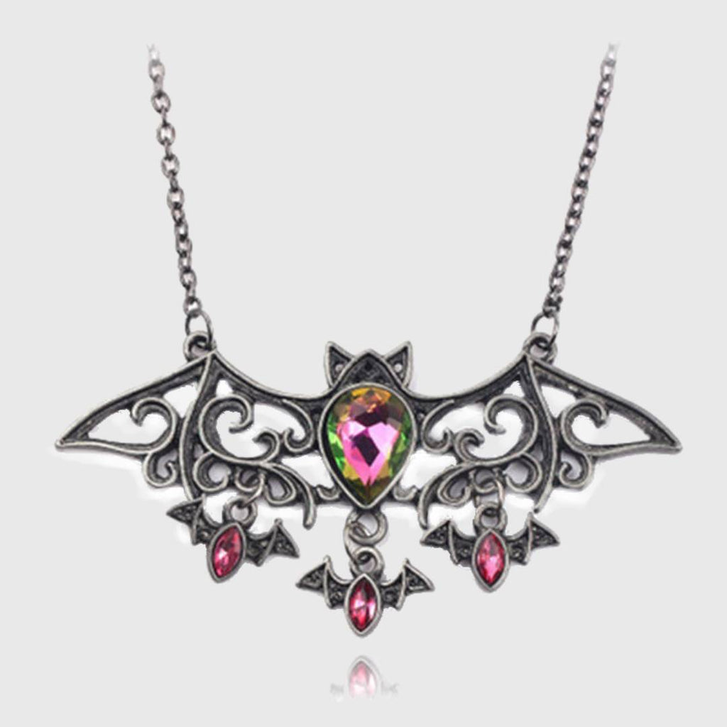 Ornate Vampire Bat Necklace