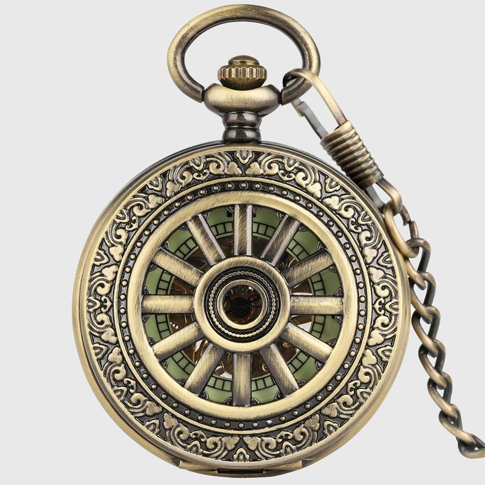 Glow In The Dark Hollow Mechanical Pocket Watch - Wyvern's Hoard