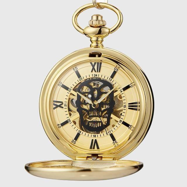Hollow Skull Mechanical Pocket Watch - Wyvern's Hoard