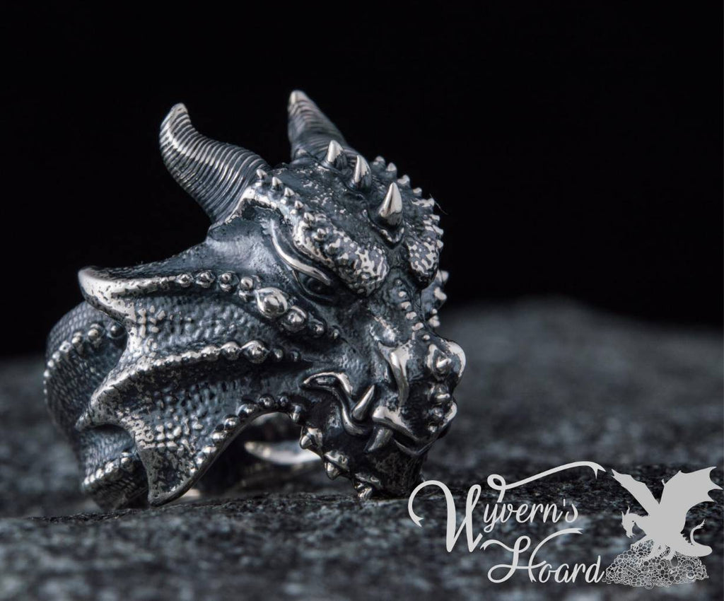 Dragon's Head Sterling Silver Ring