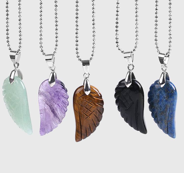 Angelic Wing Gemstone Necklace