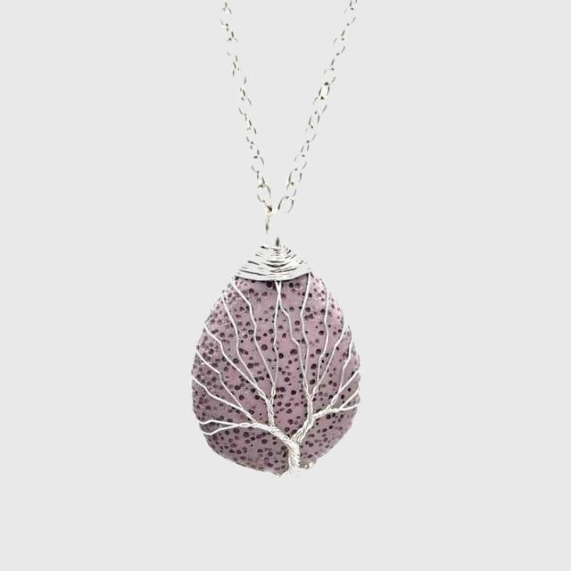 Tree of Life Lava Rock Diffuser Necklace - Wyvern's Hoard