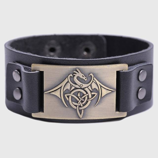 Celtic Wyvern Triquetra Bracelet