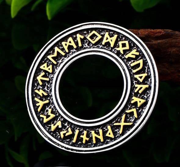 Elder Futhark Rune Circle Necklace - Wyvern's Hoard