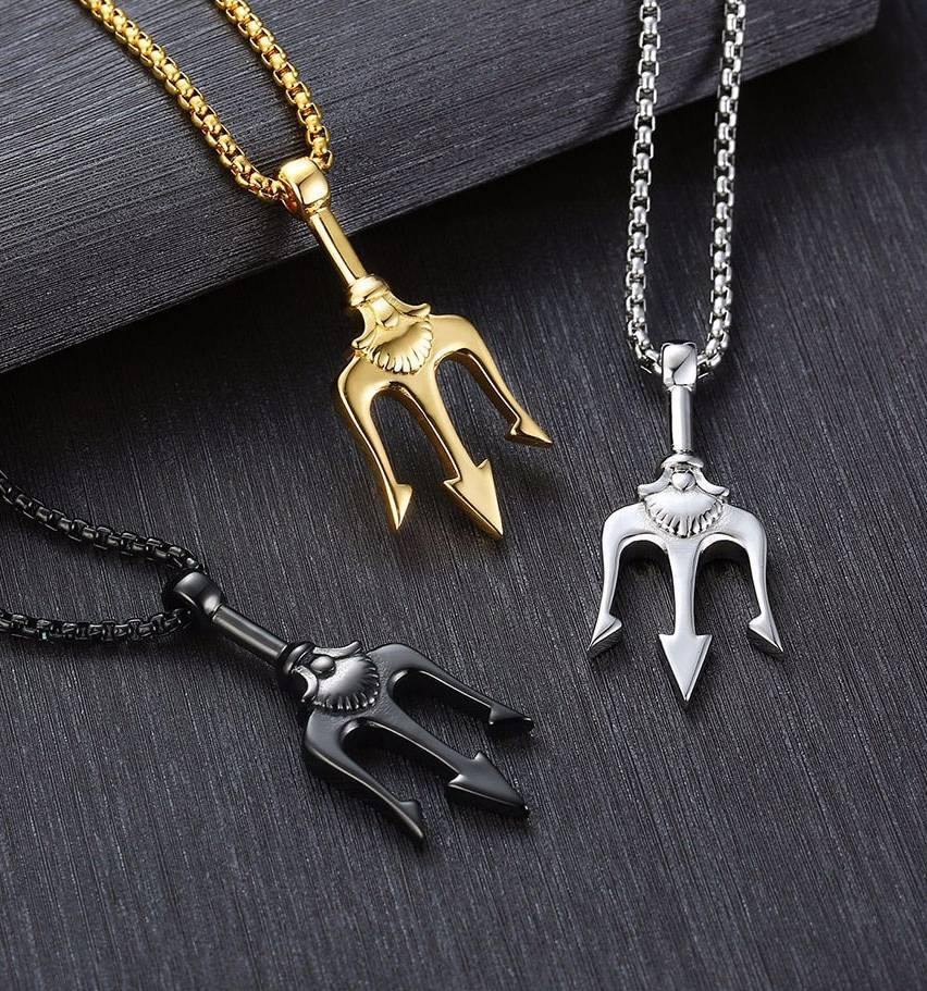Poseidon's Trident Necklace - Wyvern's Hoard
