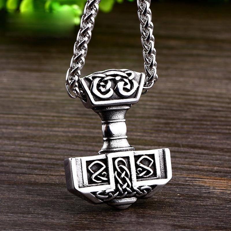 Mjölnir Amulet Necklace - Wyvern's Hoard