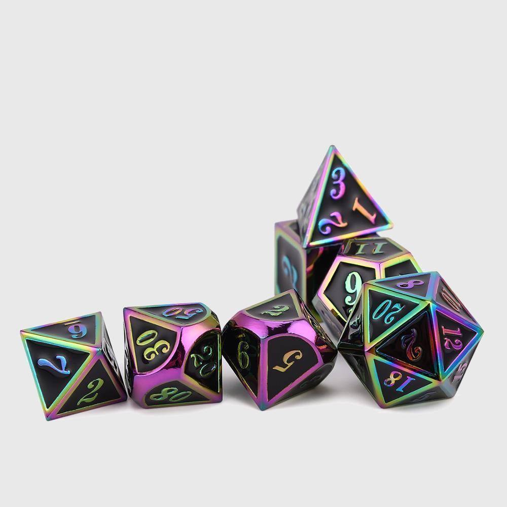 Prismatic Metal Polyhedral Dice Set - Wyvern's Hoard
