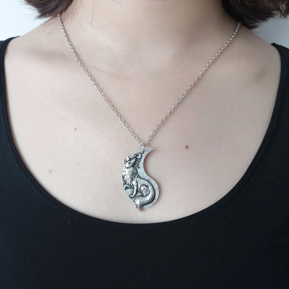 Yin Yang Fox Couple Necklaces