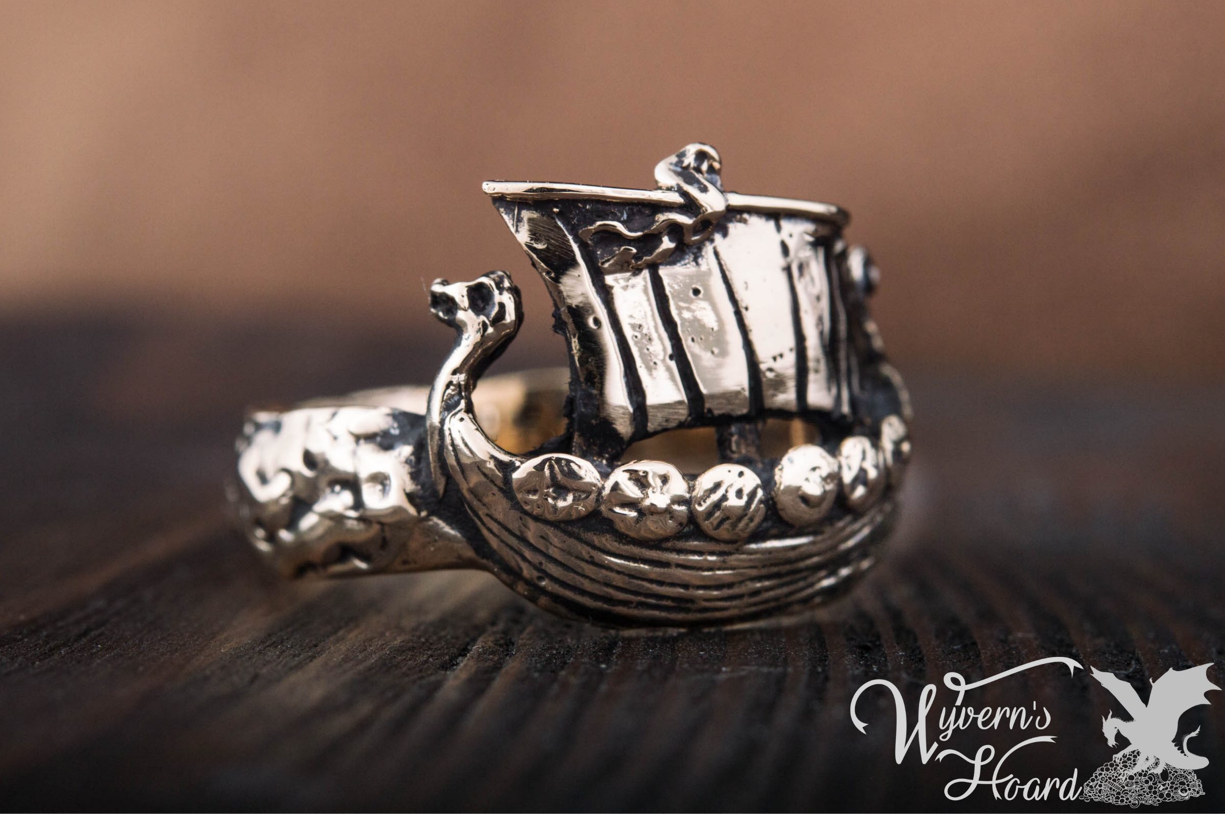 Viking Drakar Longship Ring - Wyvern's Hoard