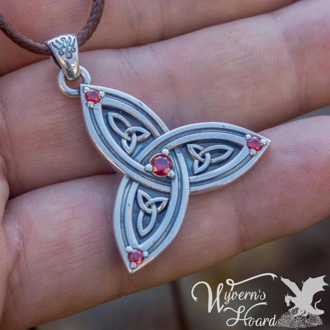 Bejeweled Triquetra Necklace