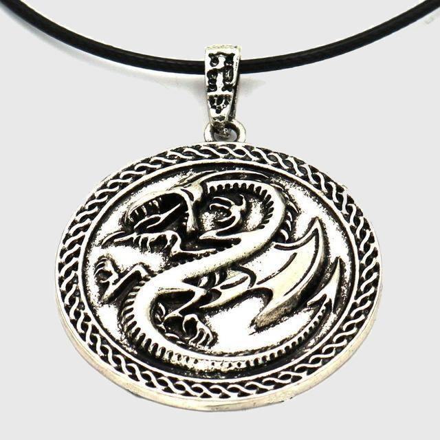 Draconic Wyrm Medallion Necklace - Wyvern's Hoard