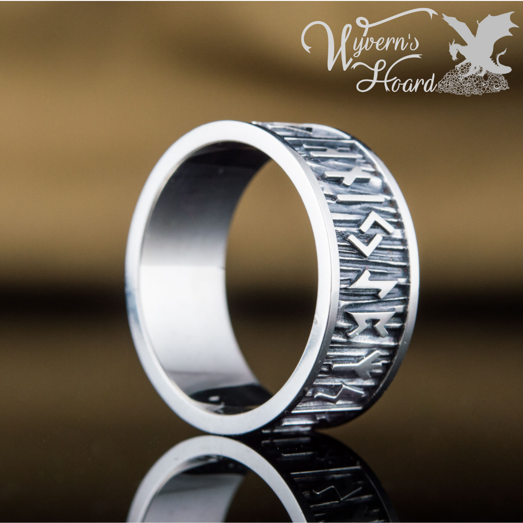 Elder Futhark Runes Ring