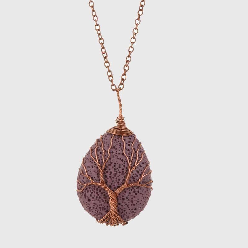 Tree of Life Lava Rock Diffuser Necklace - Wyvern's Hoard