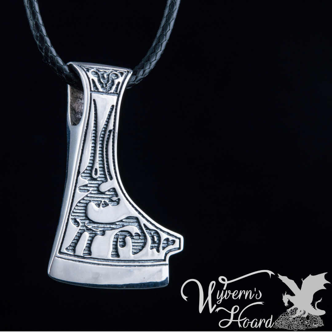 Perun's Axe with Deer Symbol Necklace