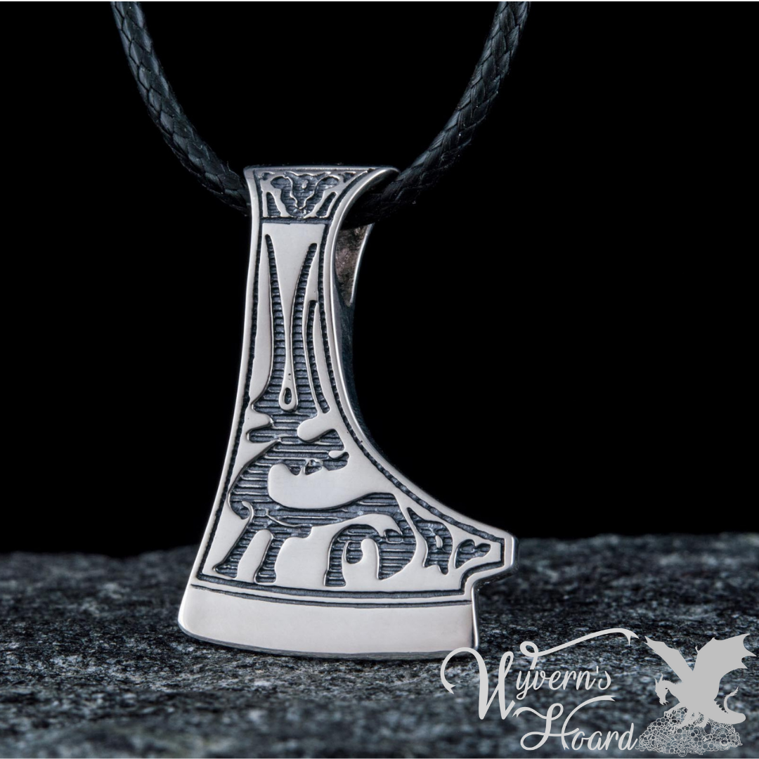 Perun's Axe with Deer Symbol Necklace
