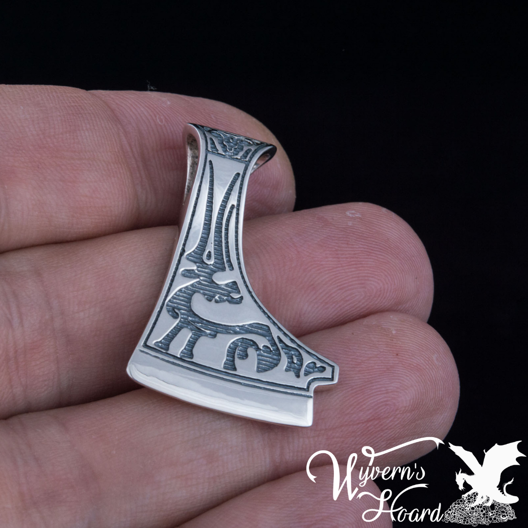 Perun's Axe with Deer Symbol Necklace