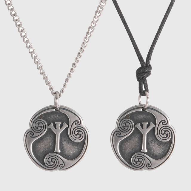 Elder Futhark Runes Medallion Necklace