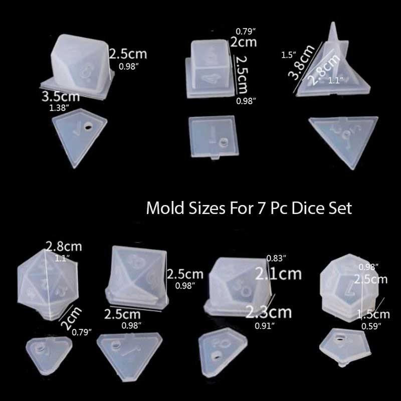 Polyhedral Dice Set Molds - Wyvern's Hoard