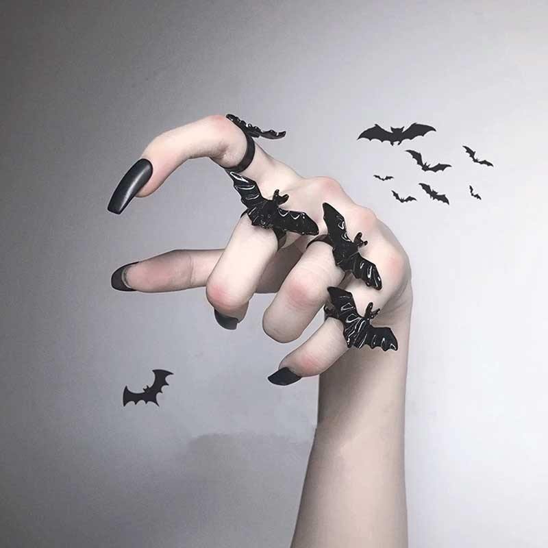 Midnight Bat Adjustable Ring - Wyvern's Hoard