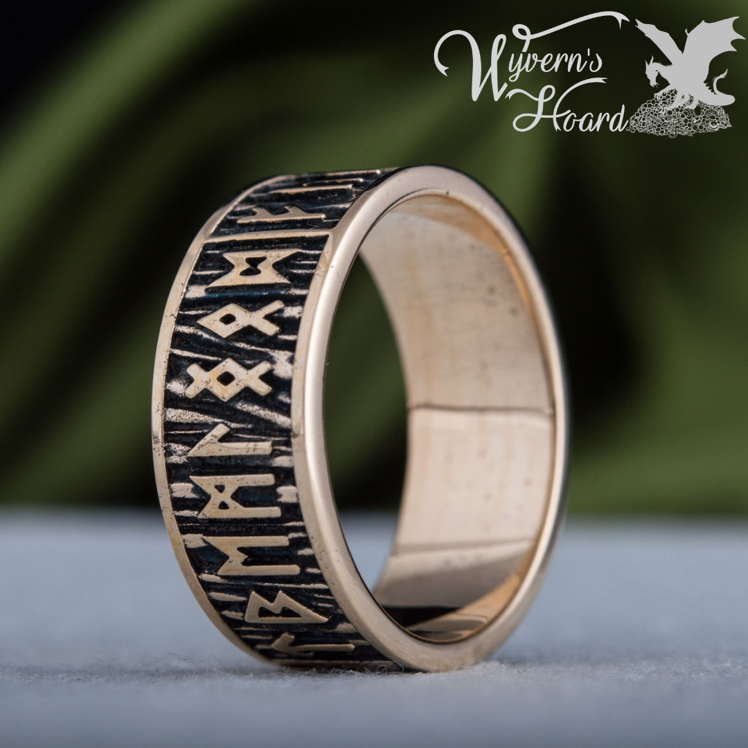 Elder Futhark Runes Ring