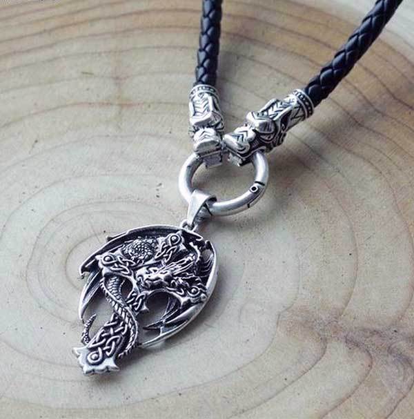 Winged Dragon Cross Necklace