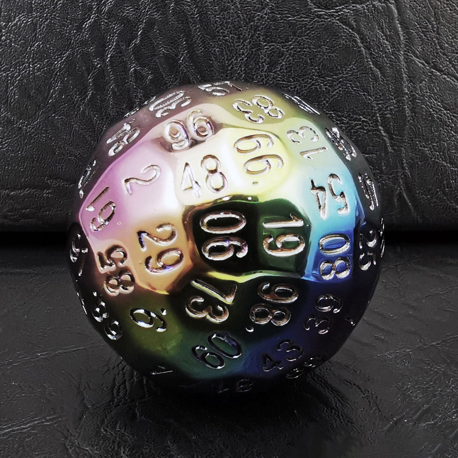 Rainbow Metal D100 Dice