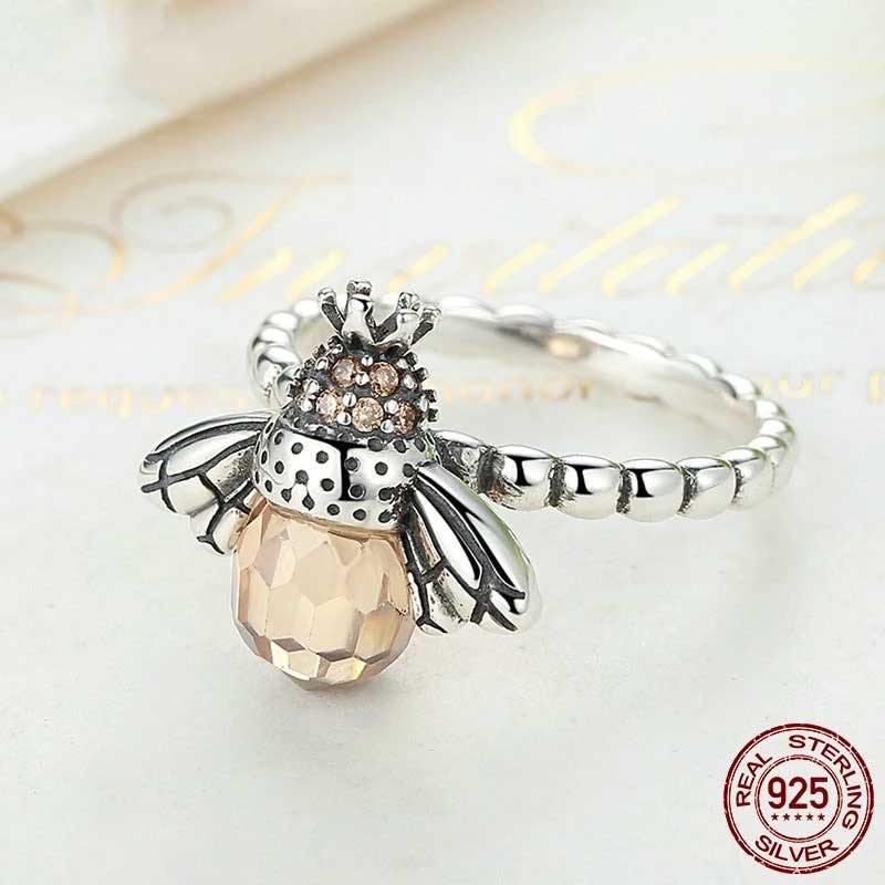 Bumblebee Sterling Silver Ring - Wyvern's Hoard