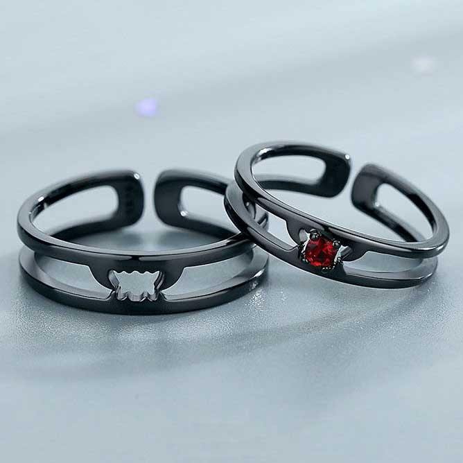 Dracula And Bride Couple Rings - Wyvern's Hoard