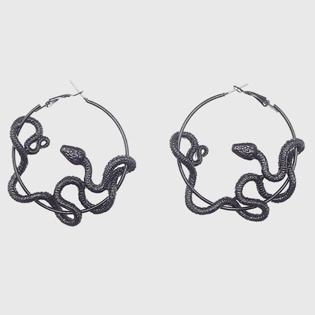 Coiling Snake Hoop Earrings - Wyvern's Hoard