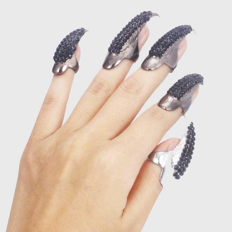Rhinestone Crystal Claw Rings - Wyvern's Hoard