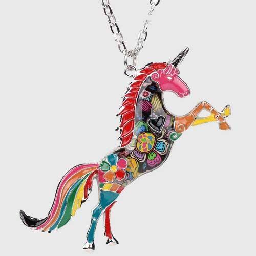 Rainbow Unicorn Necklace - Wyvern's Hoard