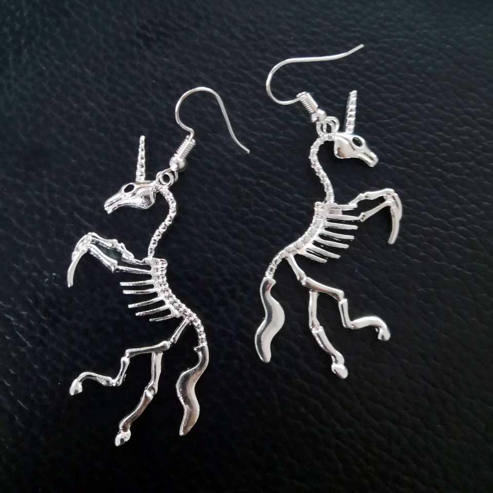 Undead Unicorn Earrings - Wyvern's Hoard