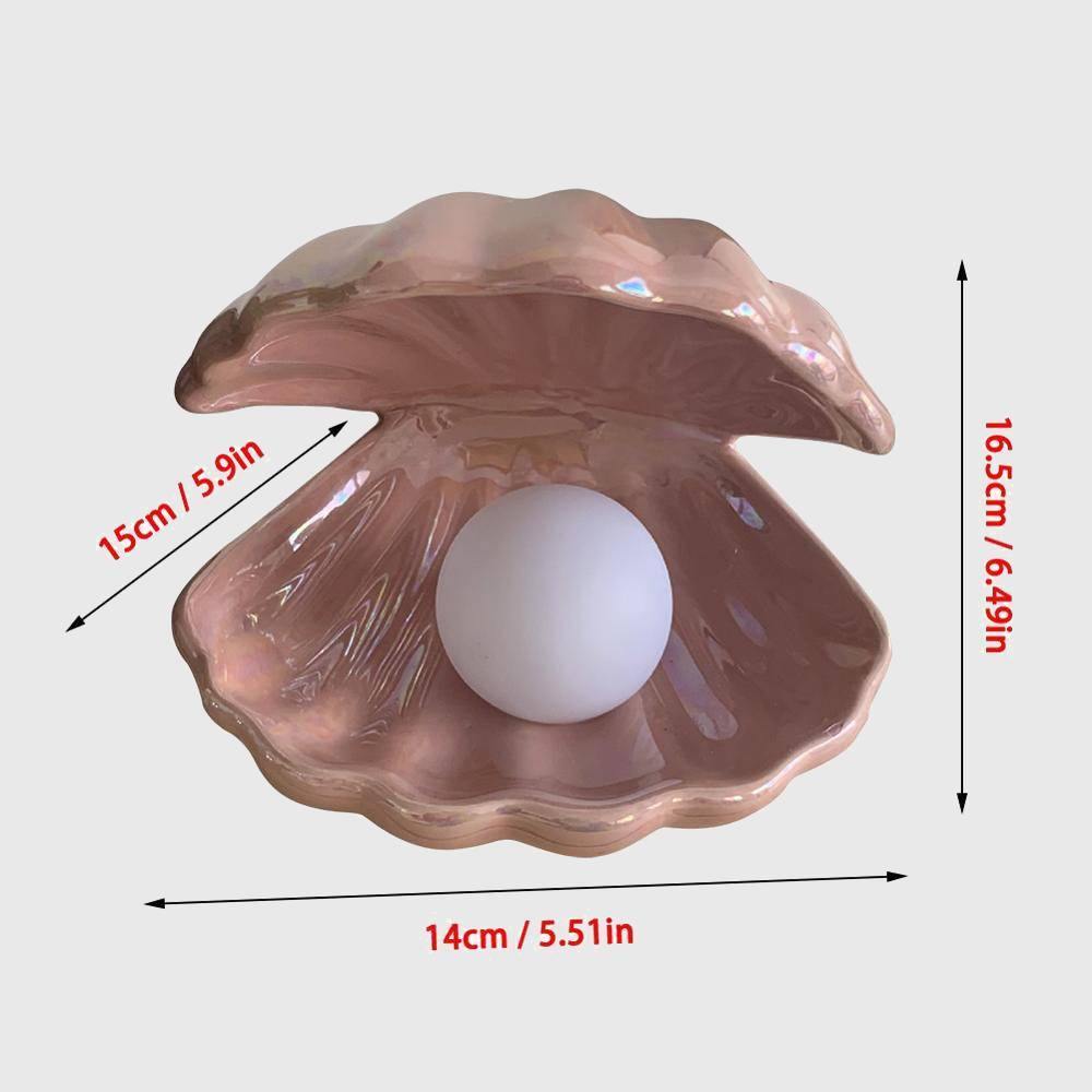 Mother of Pearl Ceramic Night Lamp - Wyvern's Hoard