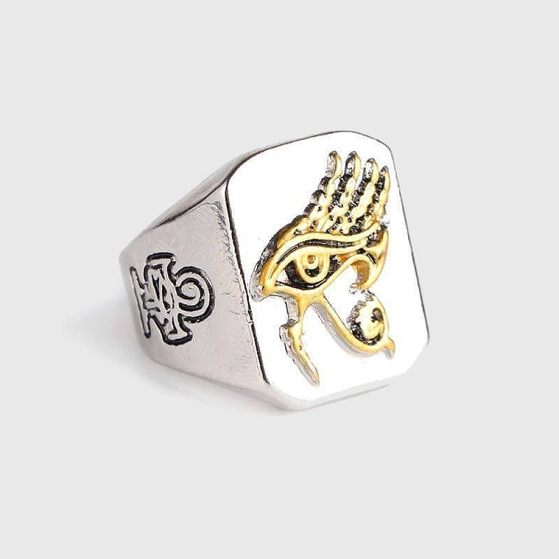 Wadjet Eye of Horus Signet Ring - Wyvern's Hoard