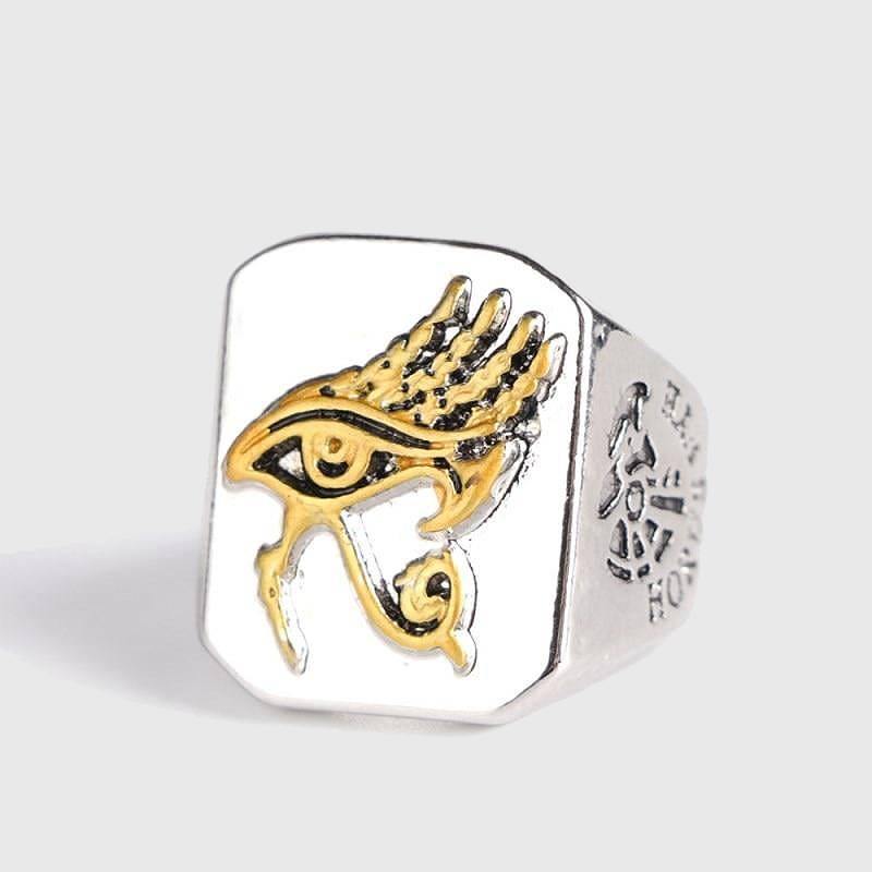 Wadjet Eye of Horus Signet Ring - Wyvern's Hoard