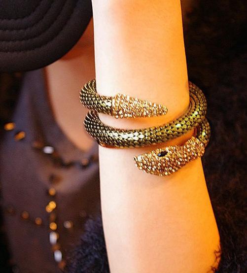 Rhinestone Snake Bracelet