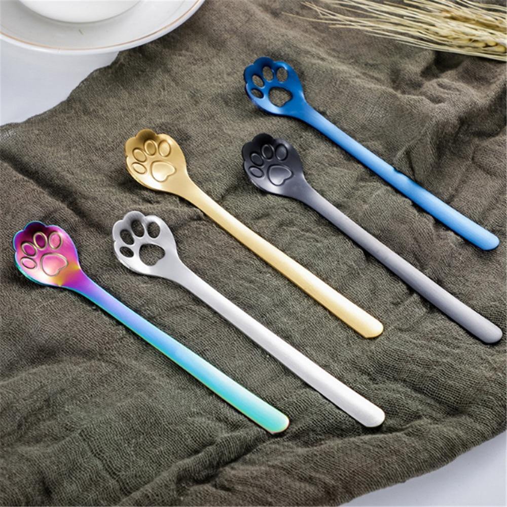 Kitty Paw Spoons & Stirrers (4 pieces) - Wyvern's Hoard