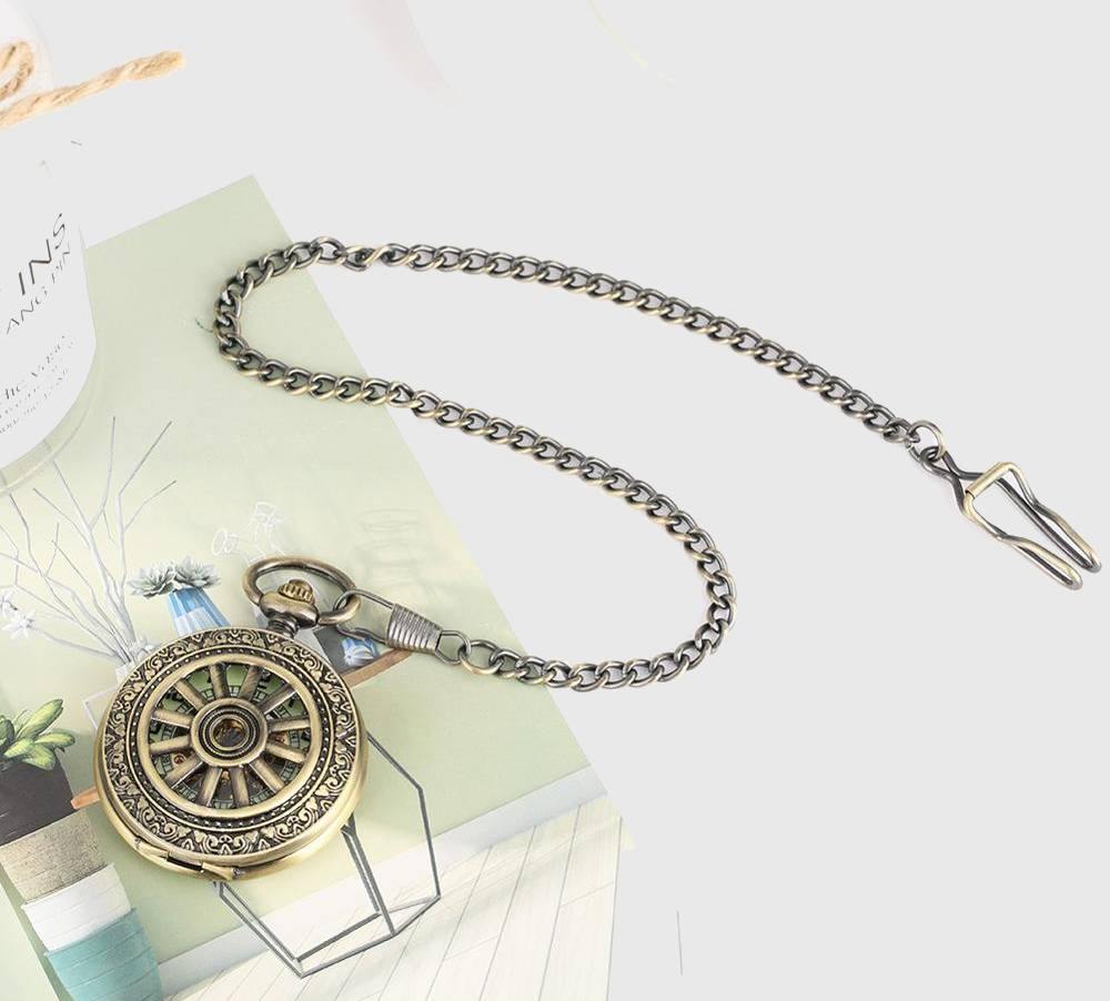 Glow In The Dark Hollow Mechanical Pocket Watch - Wyvern's Hoard