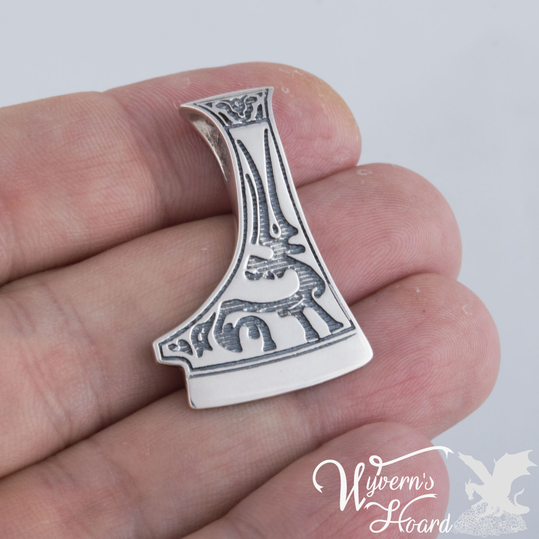 Perun's Axe with Deer Symbol Necklace