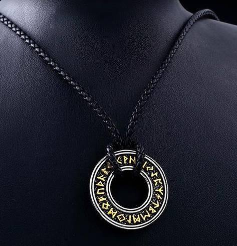 Elder Futhark Rune Circle Necklace - Wyvern's Hoard