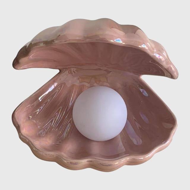 Mother of Pearl Ceramic Night Lamp - Wyvern's Hoard