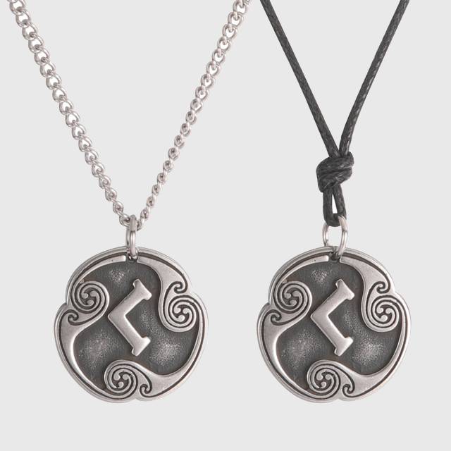 Elder Futhark Runes Medallion Necklace