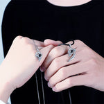 Hearts on Fire Magnetic Projection Couple Necklaces