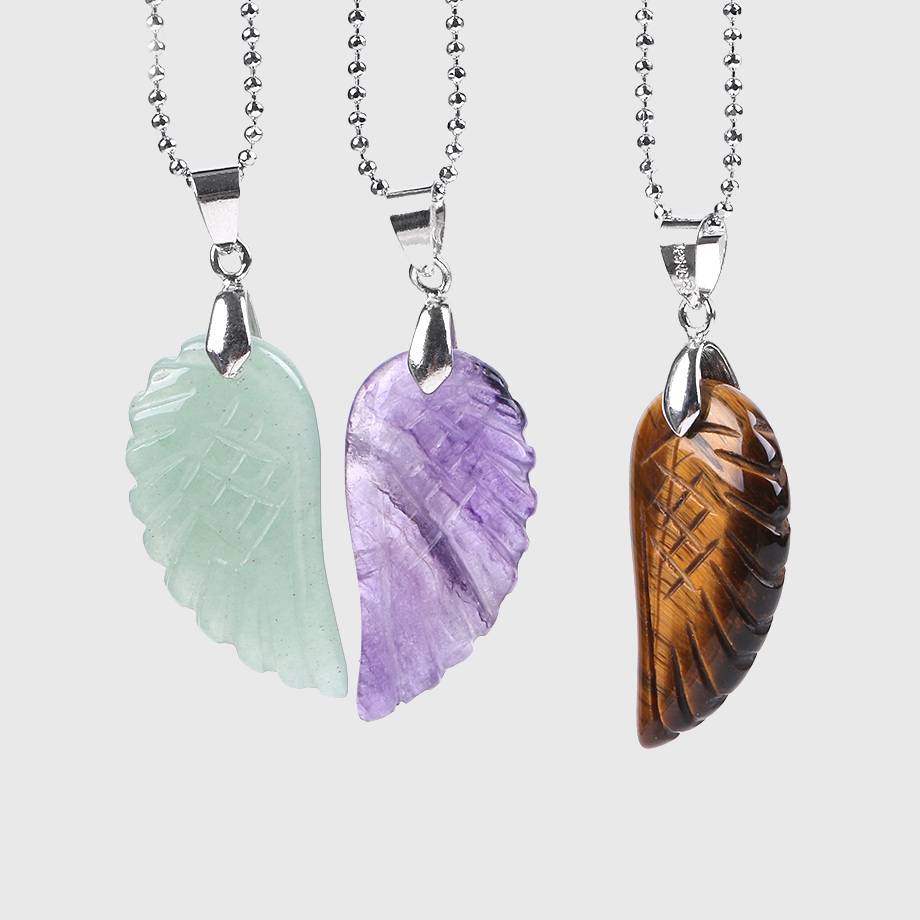 Angelic Wing Gemstone Necklace