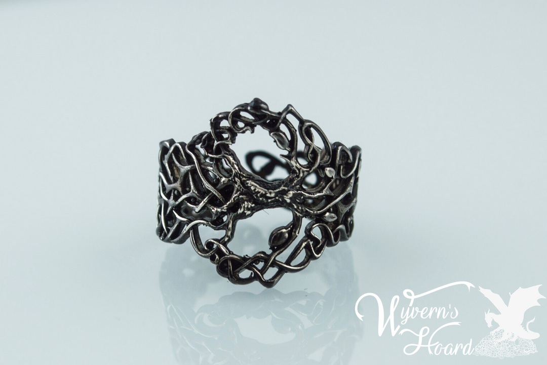 Ornate Yggdrasil Sterling Silver Ring