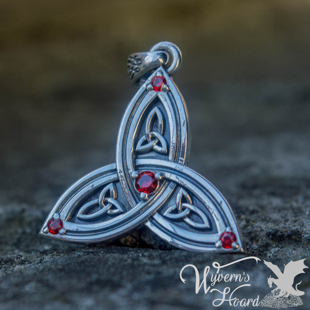 Bejeweled Triquetra Necklace