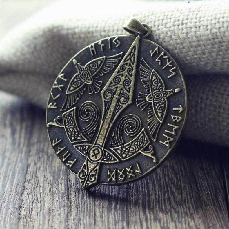 Gungnir, Huginn & Muninn Odin Necklace - Wyvern's Hoard